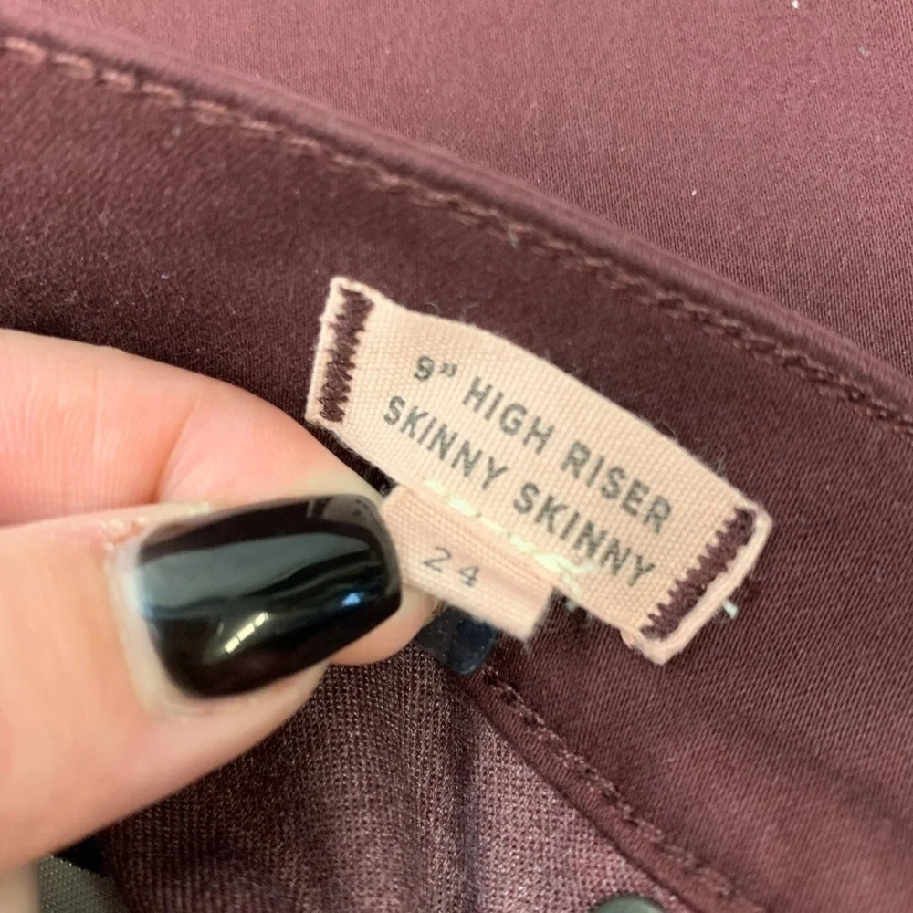 Madewell Burgundy Skinny Jeans - Picture 3 of 5